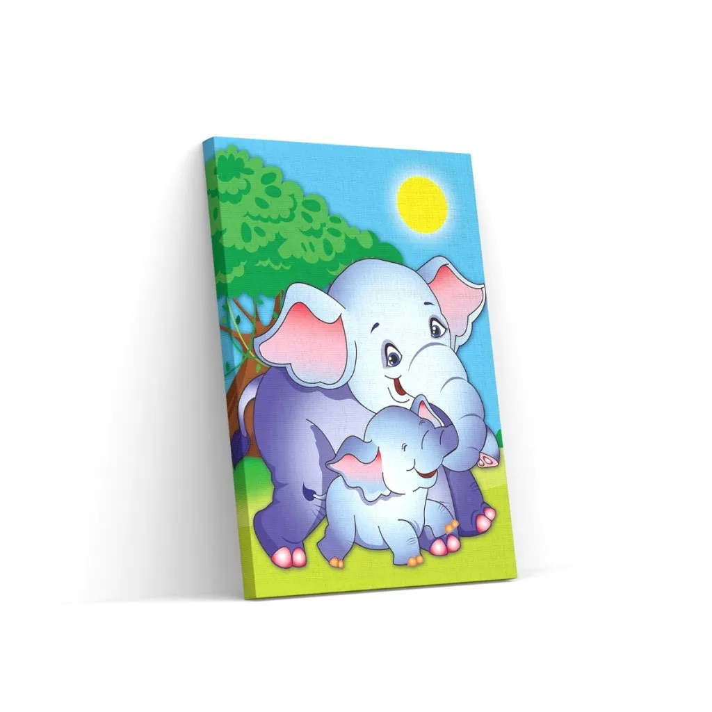 Pintar por Números - Crías de elefante