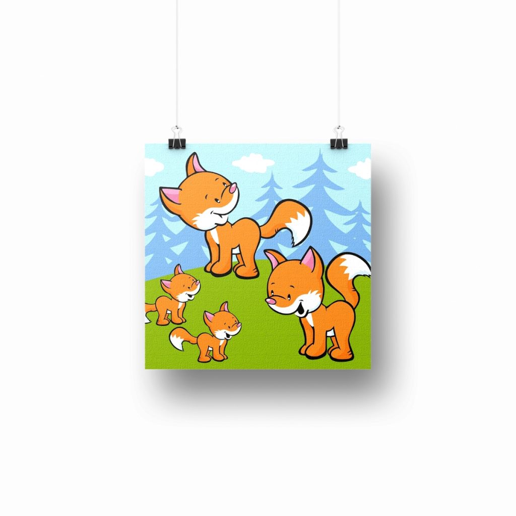 Pintar por Números - La familia roja