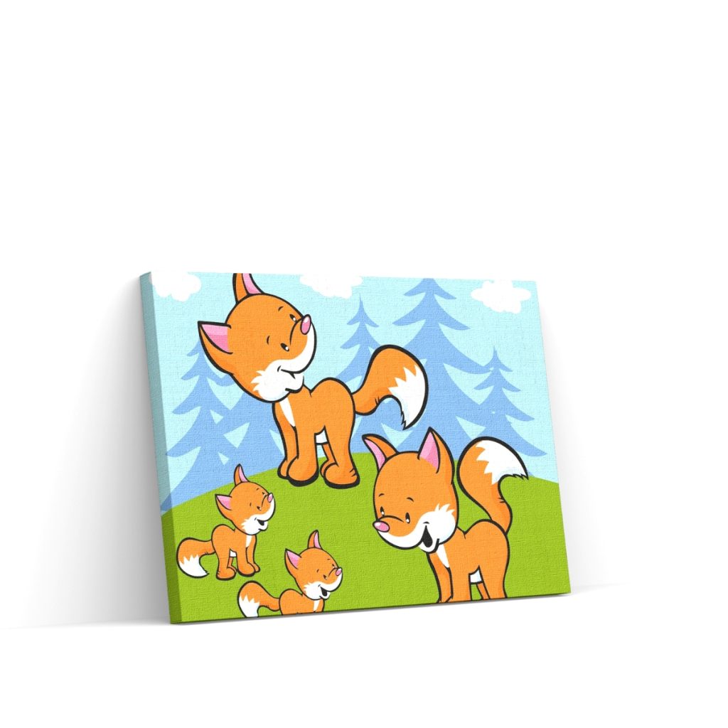 Pintar por Números - La familia roja