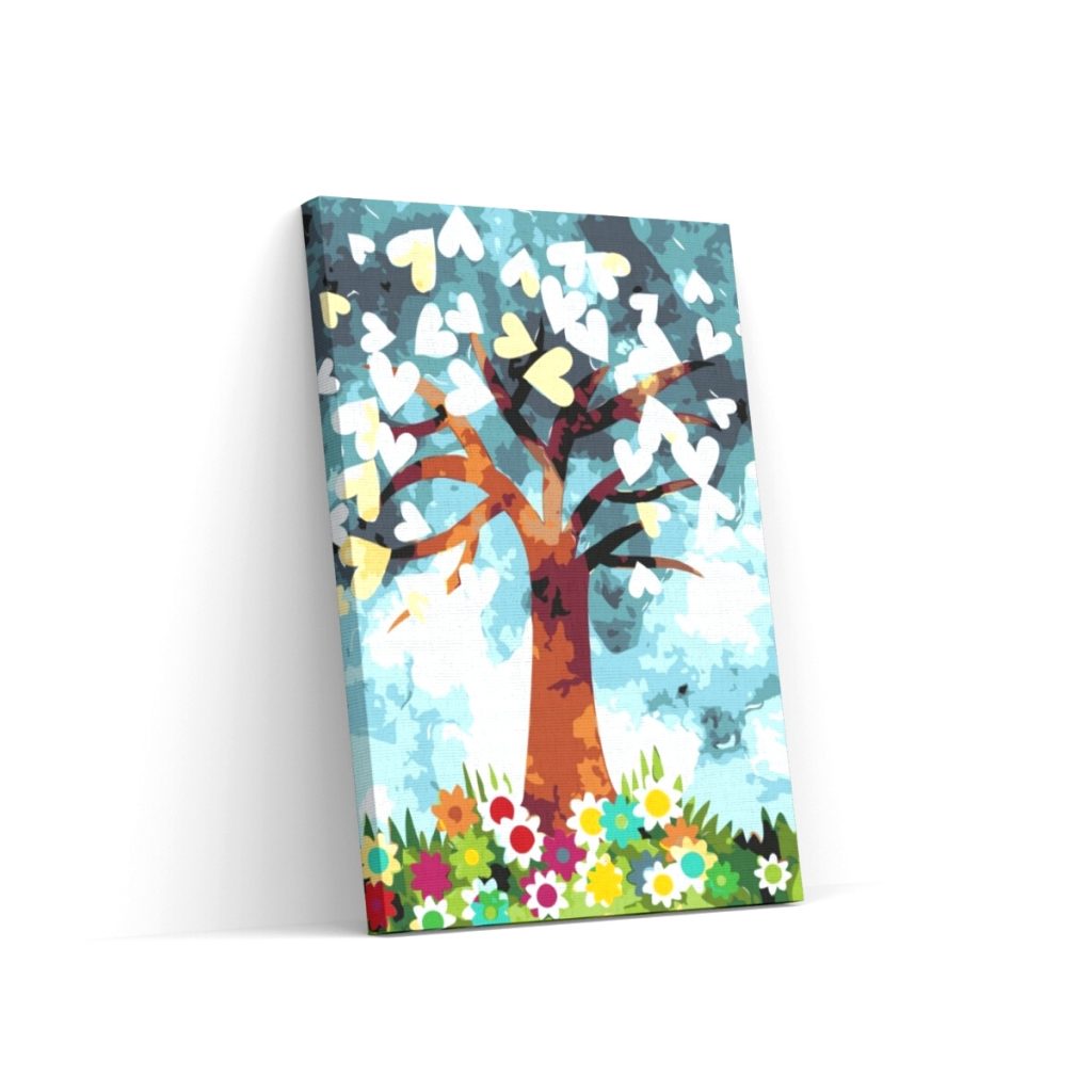 Pintar por Números - Árbol de corazones