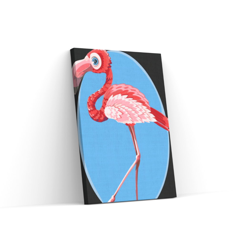 Pintar por Números - Un flamenco con su equipo