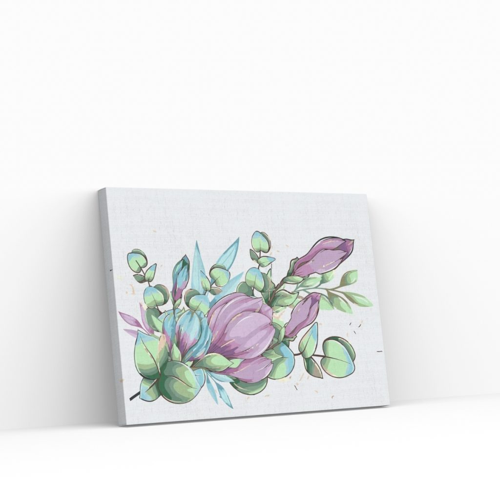 Pintar por Números - Flores moradas