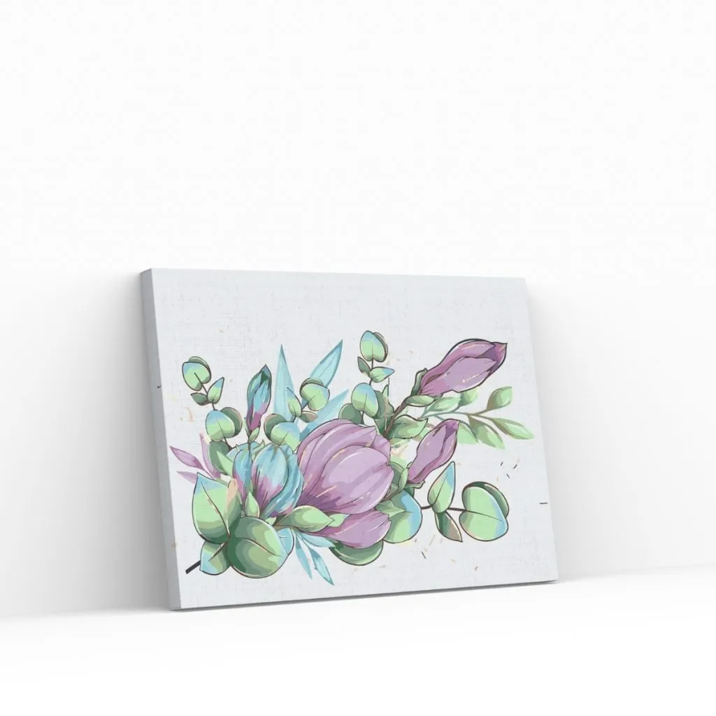 Pintar por Números - Flores moradas