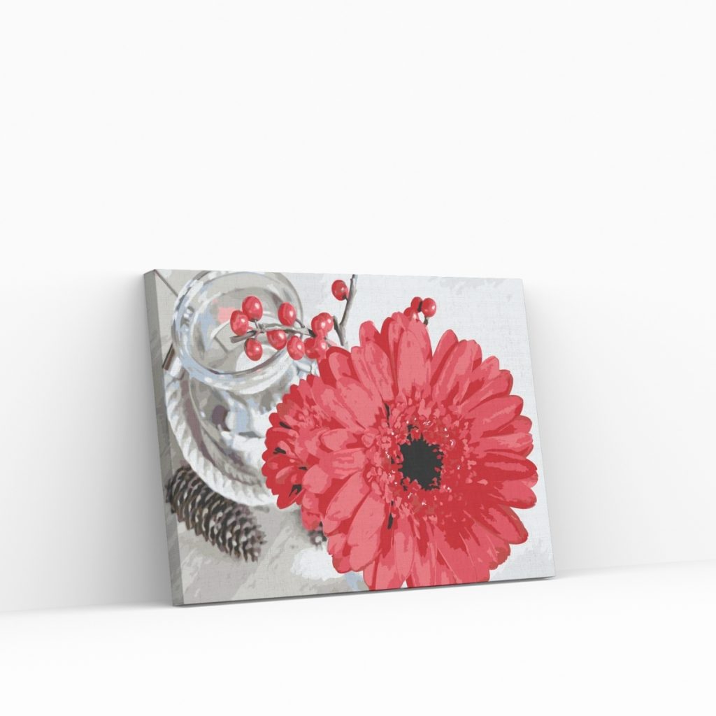 Pintar por Números - Gerbera y vela