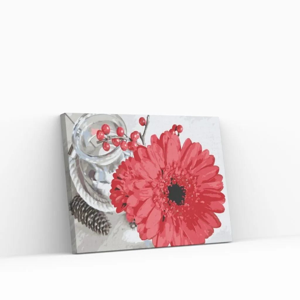 Pintar por Números - Gerbera y vela