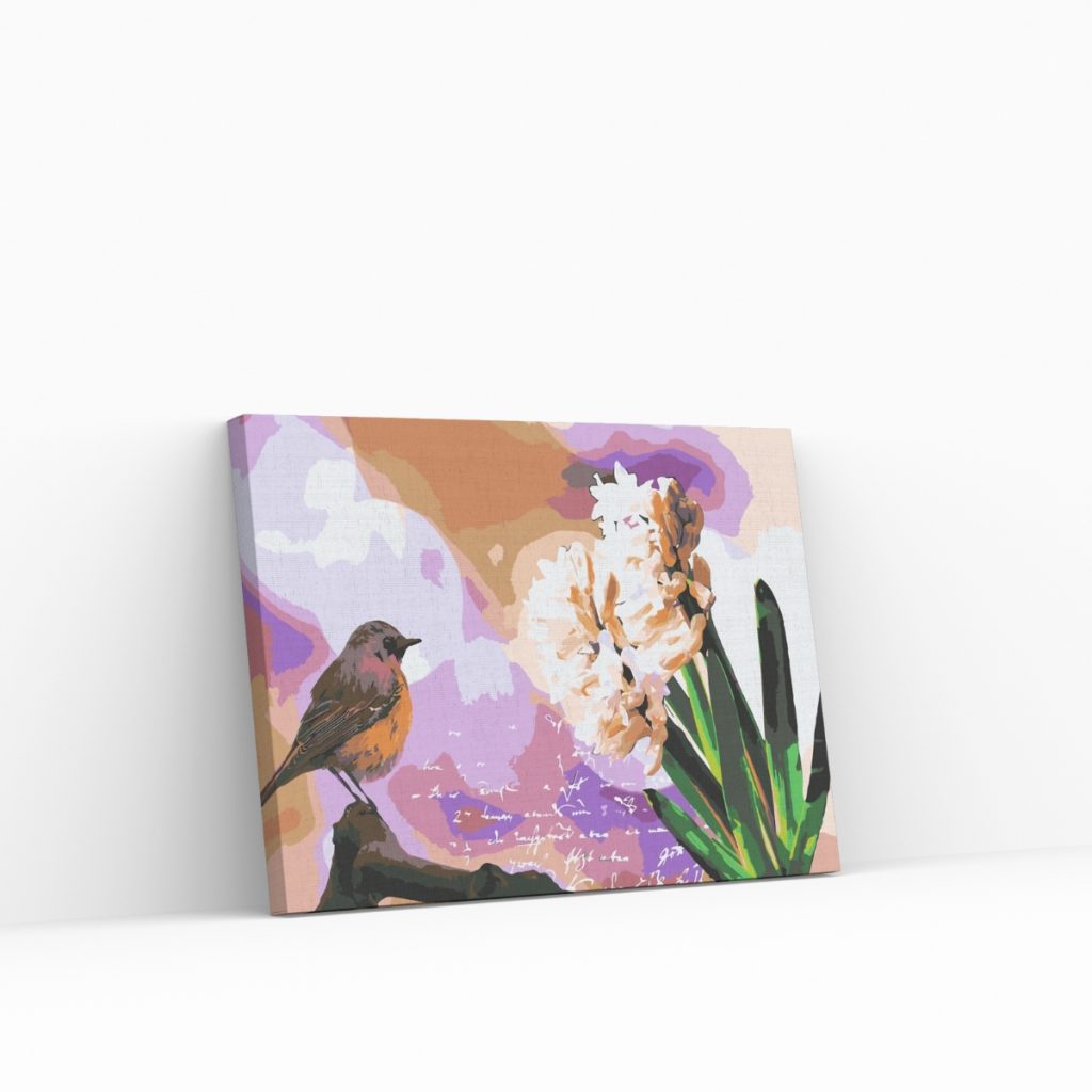 Pintar por Números - Jacinto y pájaro