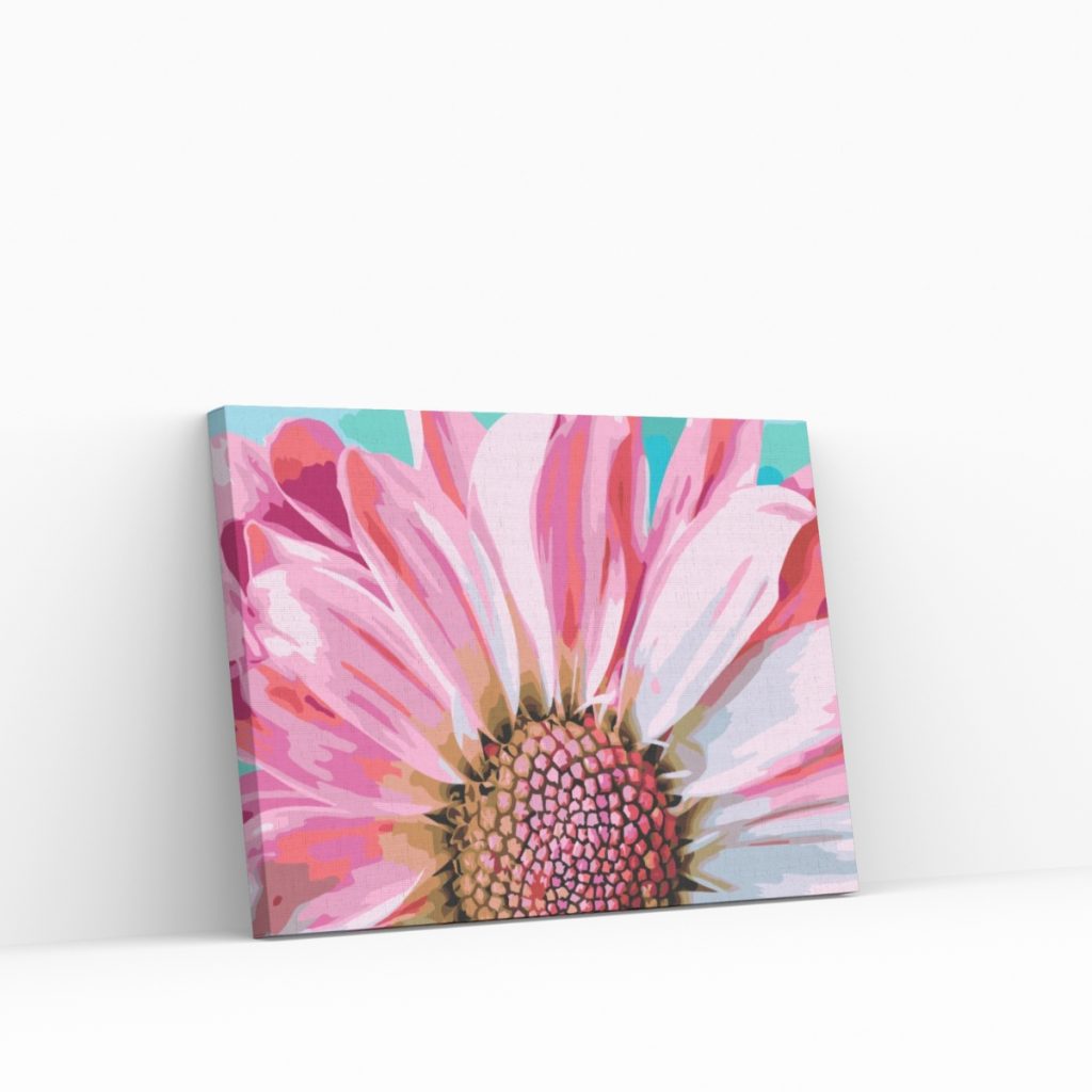 Pintar por Números - Delicada flor rosa