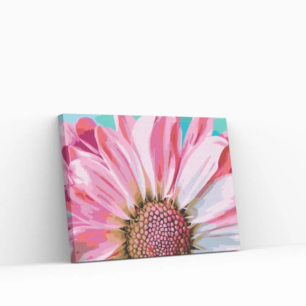 Pintar por Números - Delicada flor rosa