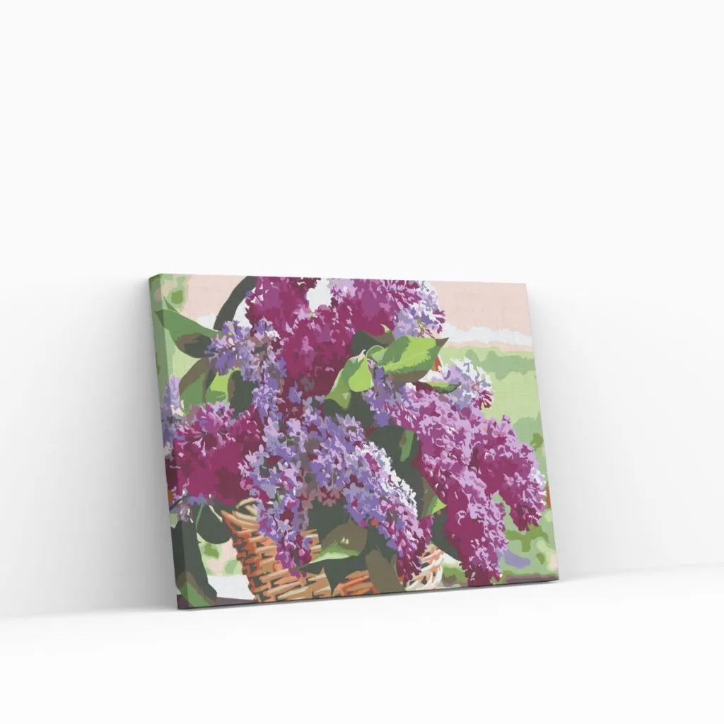 Pintar por Números - Cesta llena de lilas