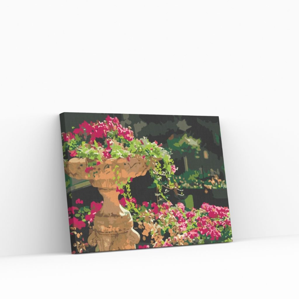Pintar por Números - Fuente de flores