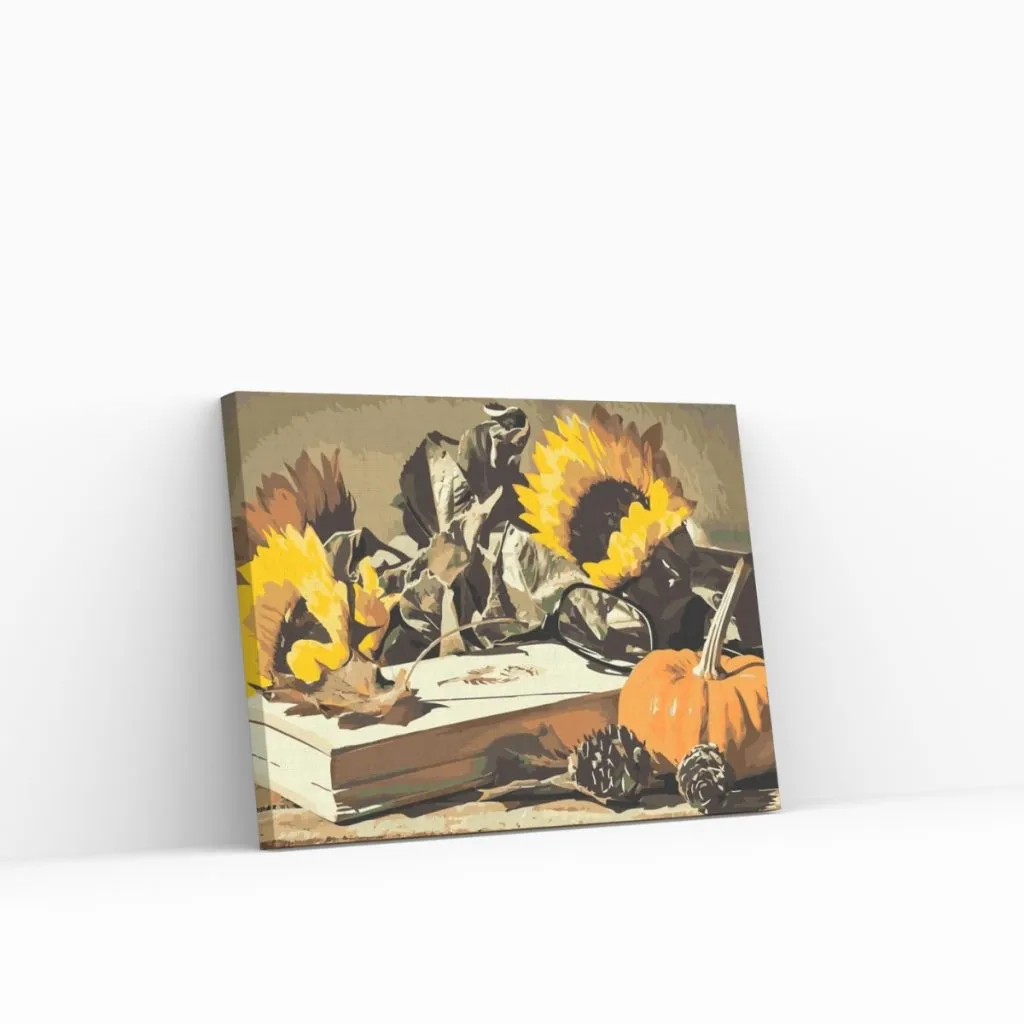 Pintar por Números - Calabaza y girasol