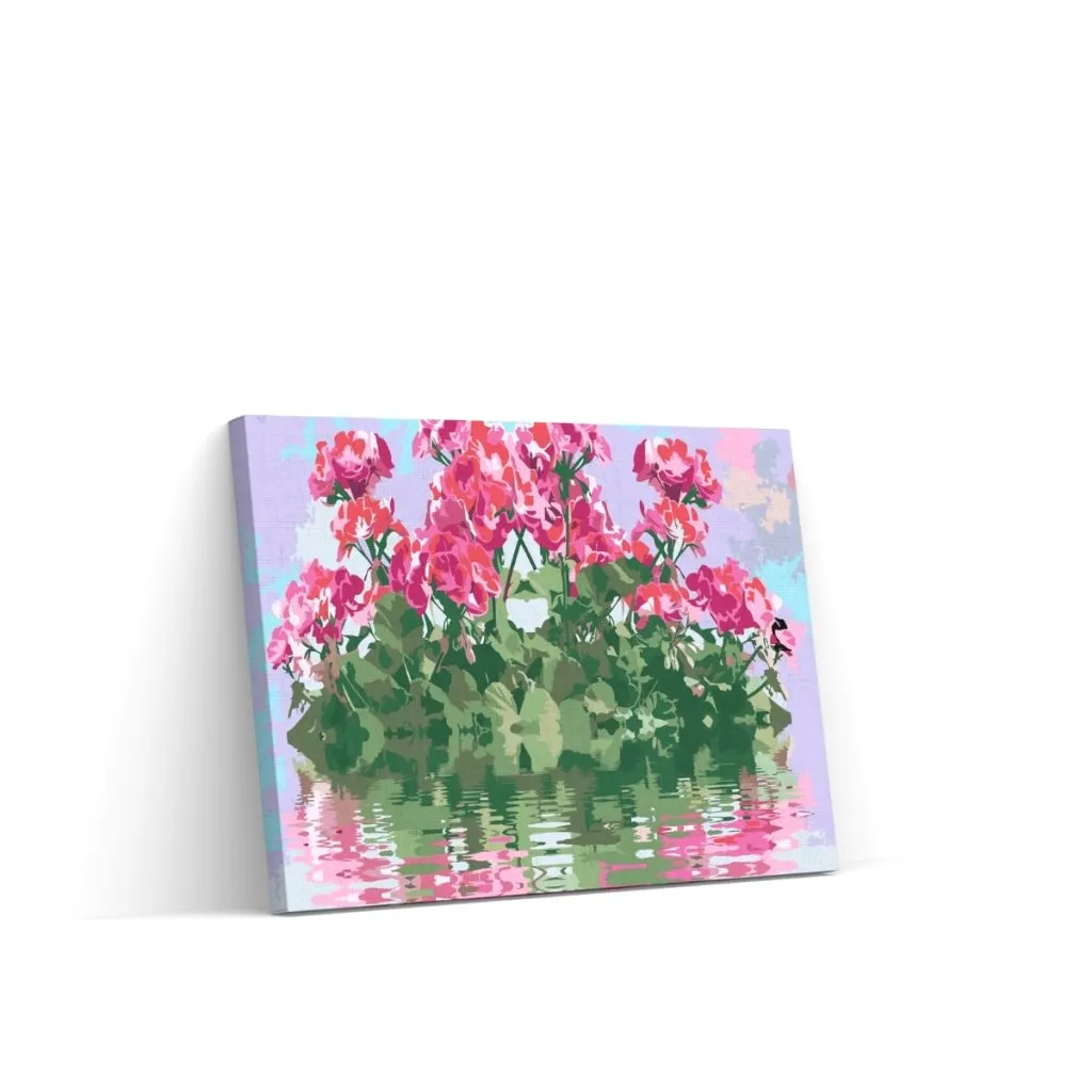 Pintar por Números - Pelargonium en el agua