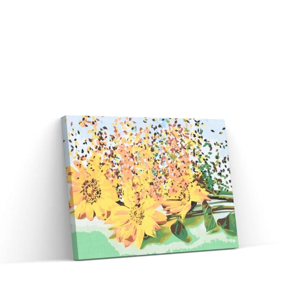 Pintar por Números - Girasoles soplados