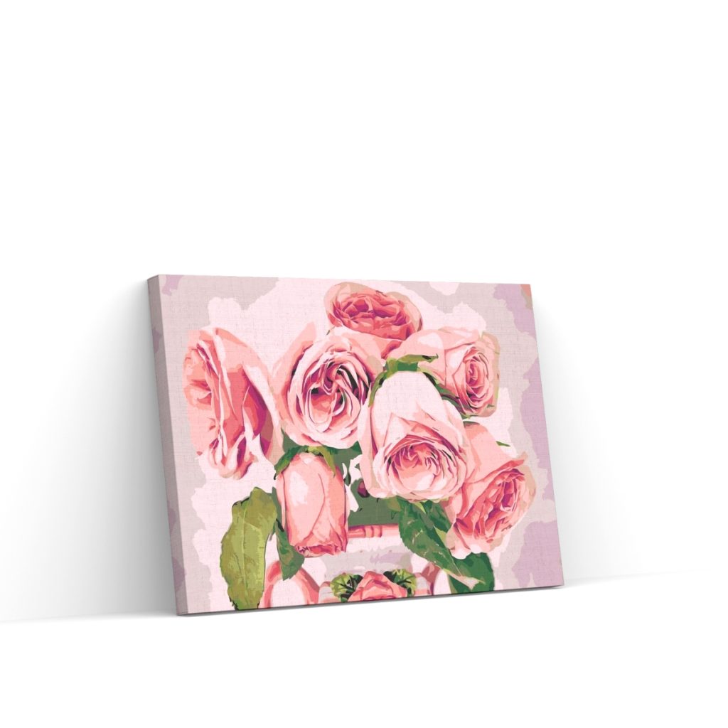 Pintar por Números - Rosas en un jarrón