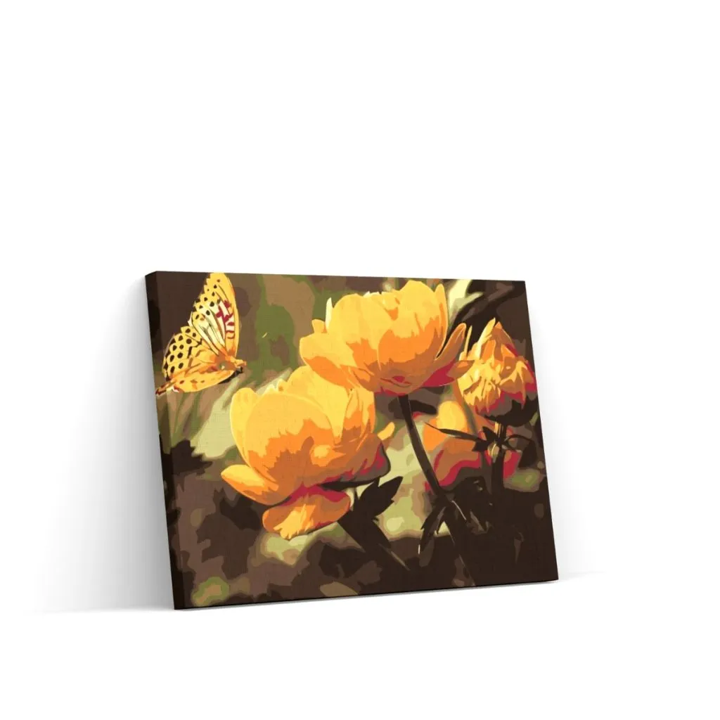 Pintar por Números - Mariposa con flores