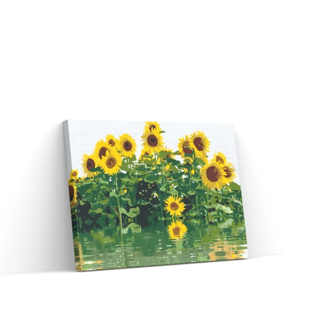 Pintar por Números - Girasoles junto al agua
