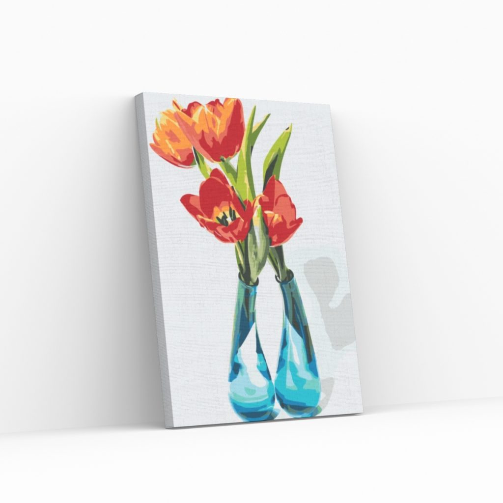 Pintar por Números - Tulipanes en un jarrón