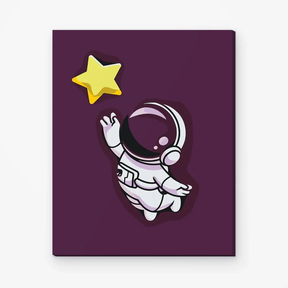 Pintar por Números - Astronauta en una estrella