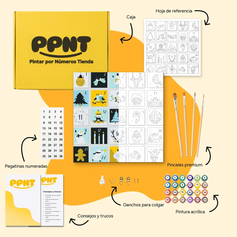 Pintar por Números - calendario de adviento