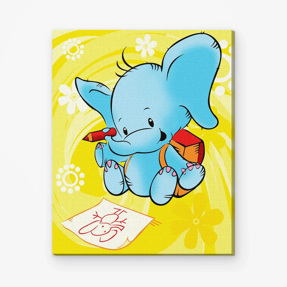 Pintar por Números - El elefante inteligente