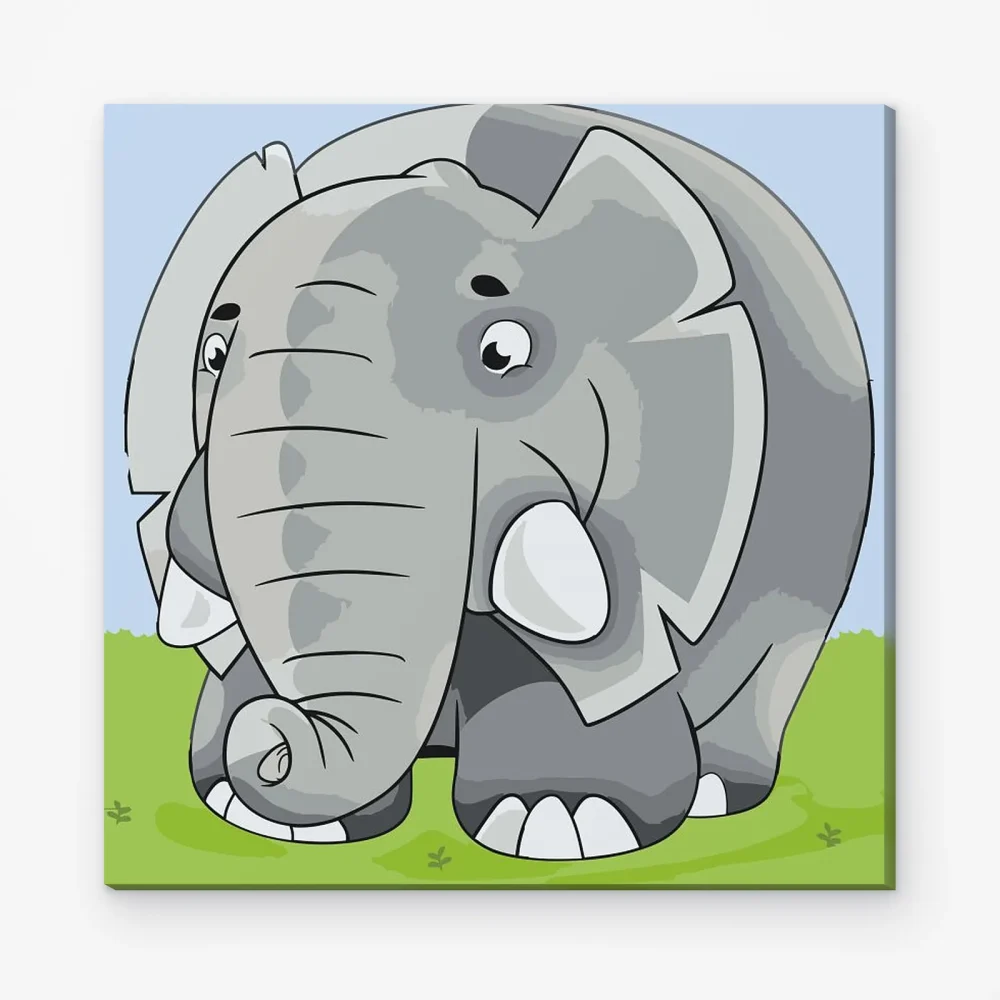 Pintar por Números - Elefante redondo