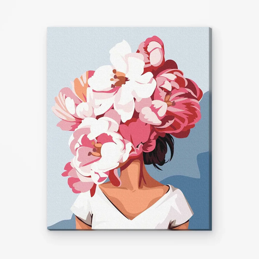 Pintar por Números - Flor Pelo Rosa
