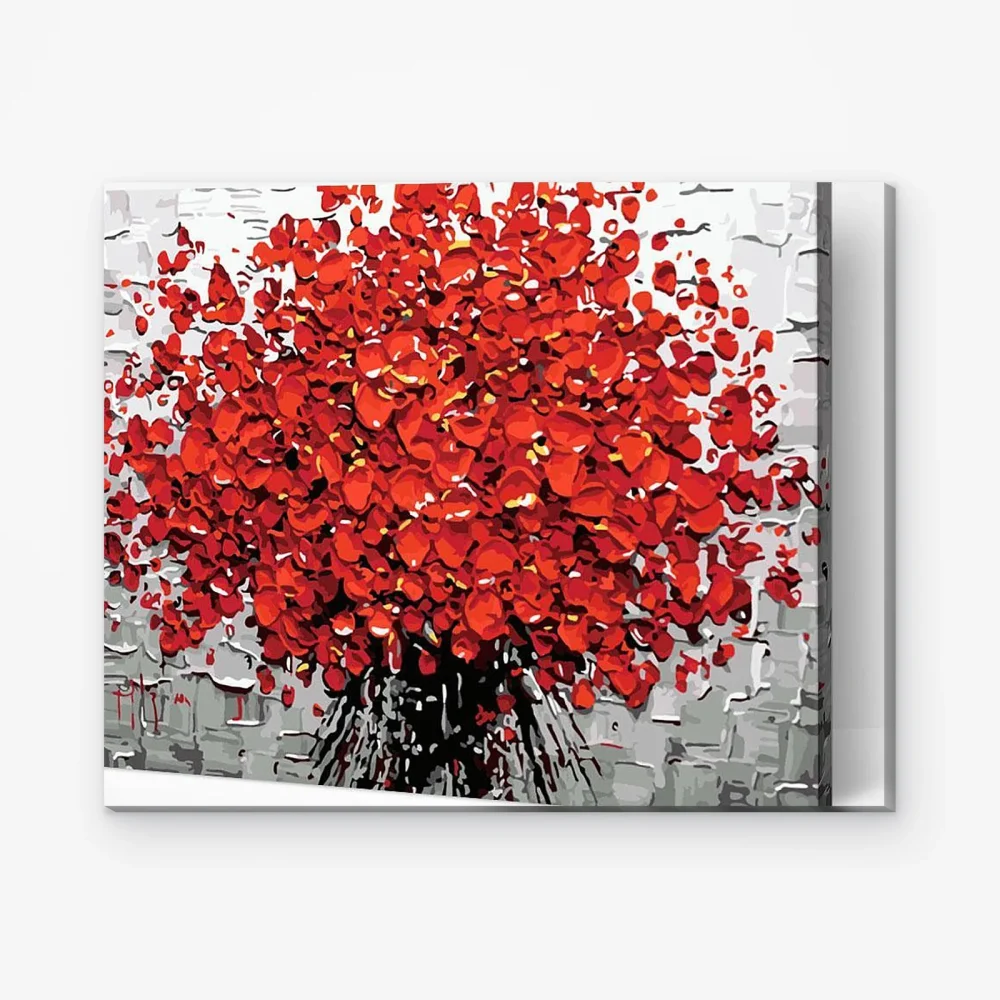 Pintar por Números - Flores rojas