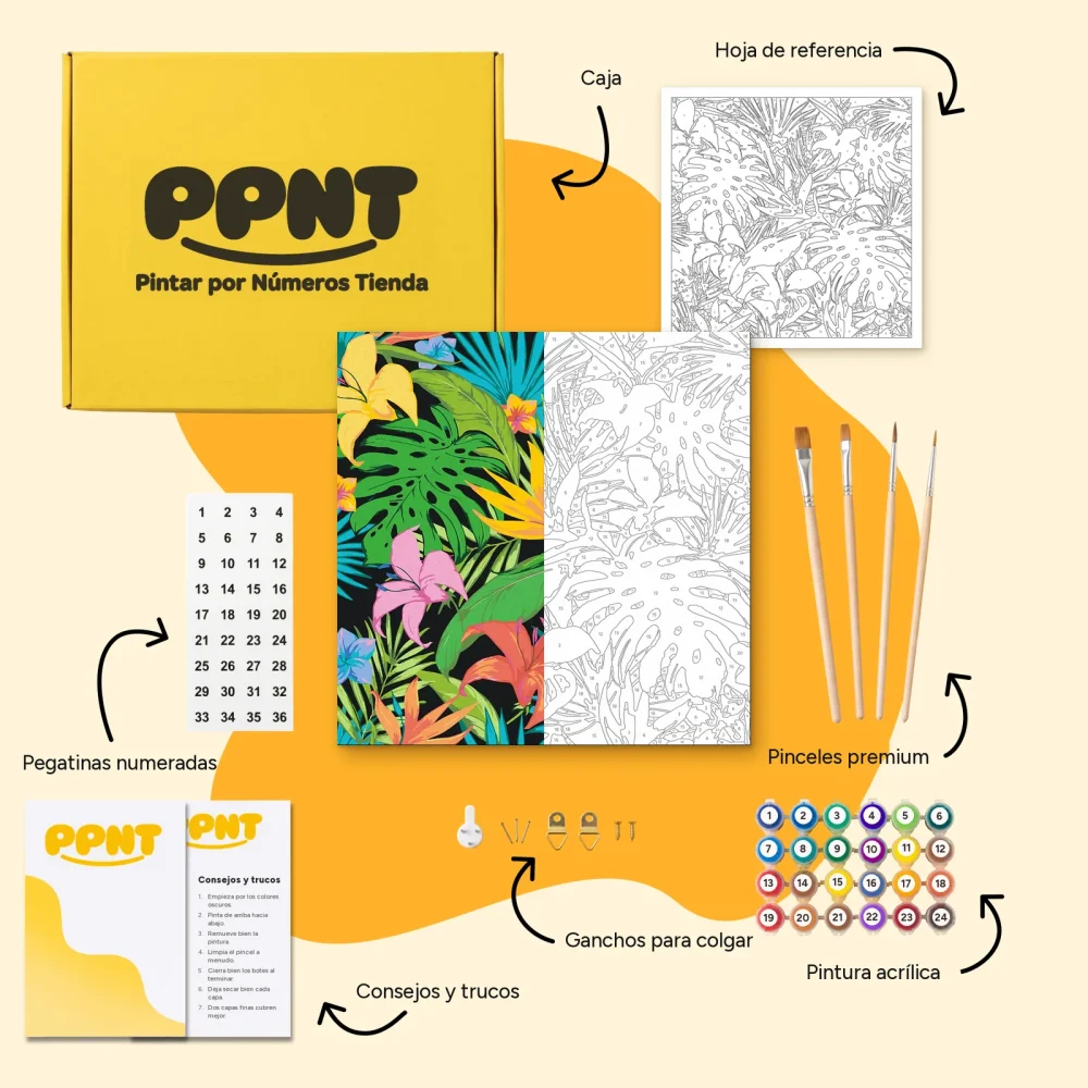 Pintar por Números - Fondo tropical 2