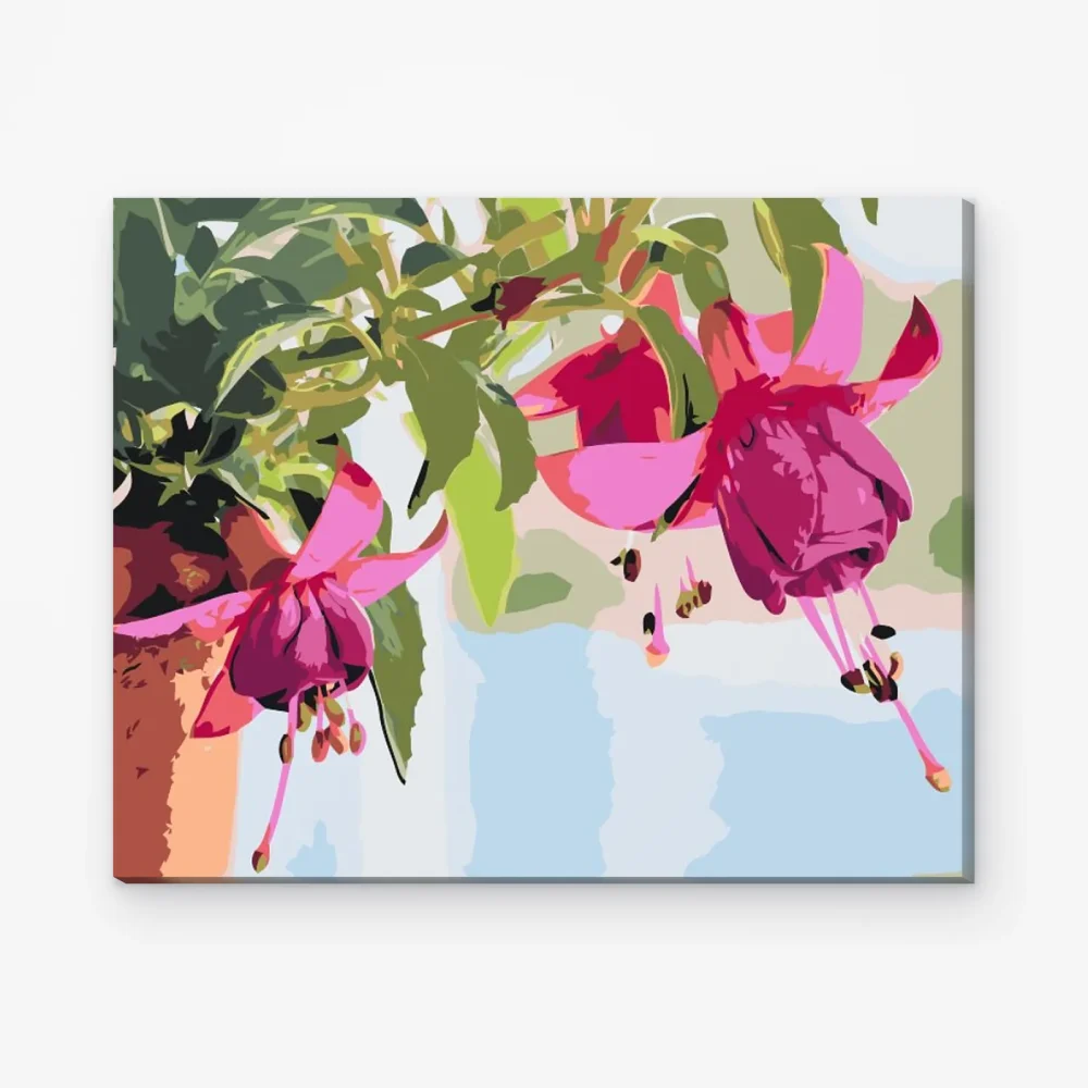 Pintar por Números - Fucsia en maceta