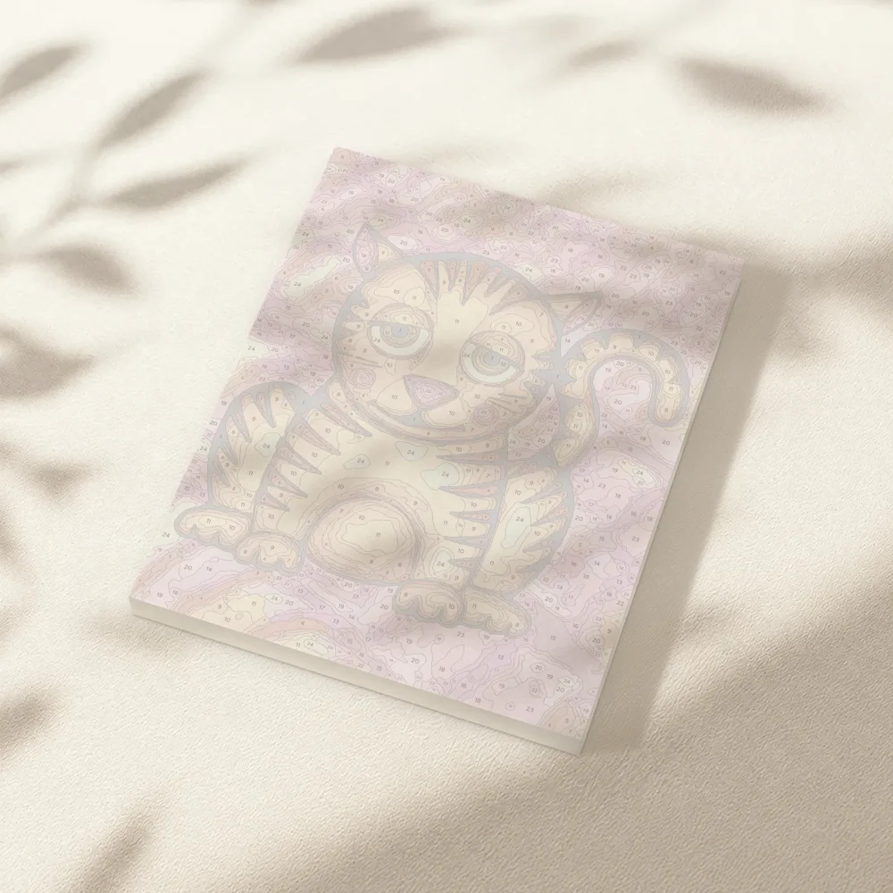 Pintar por Números - Gato con mejillas moradas