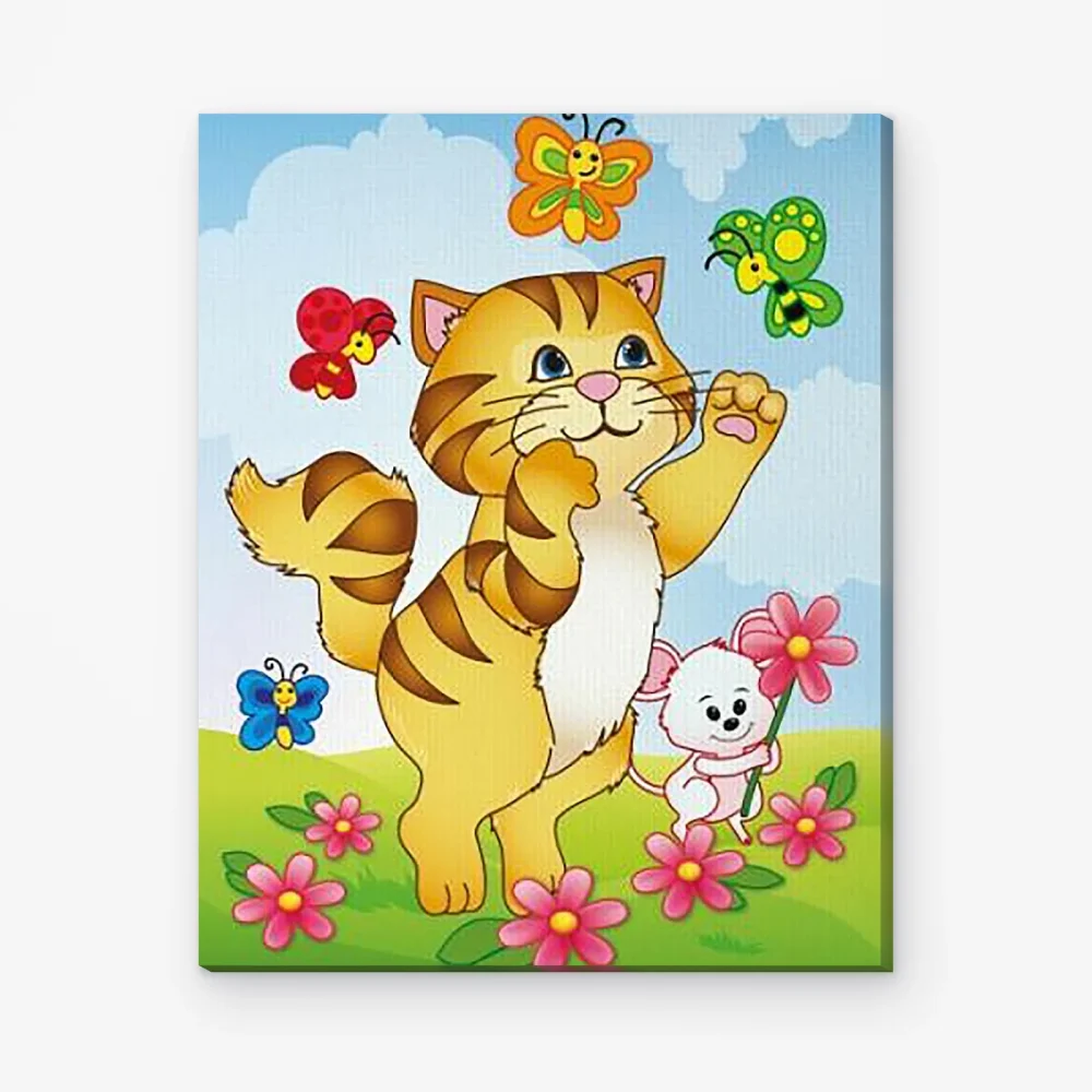 Pintar por Números - Gato y ratón