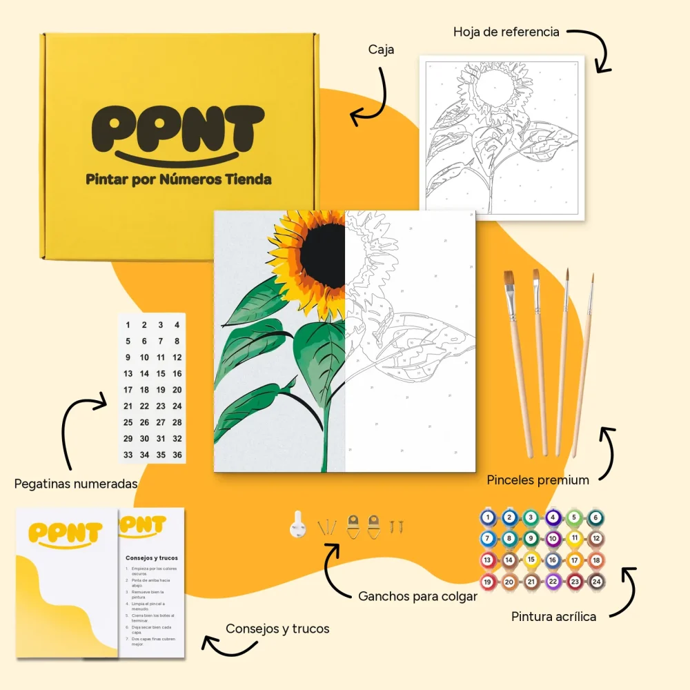 Pintar por Números - Girasoles 2