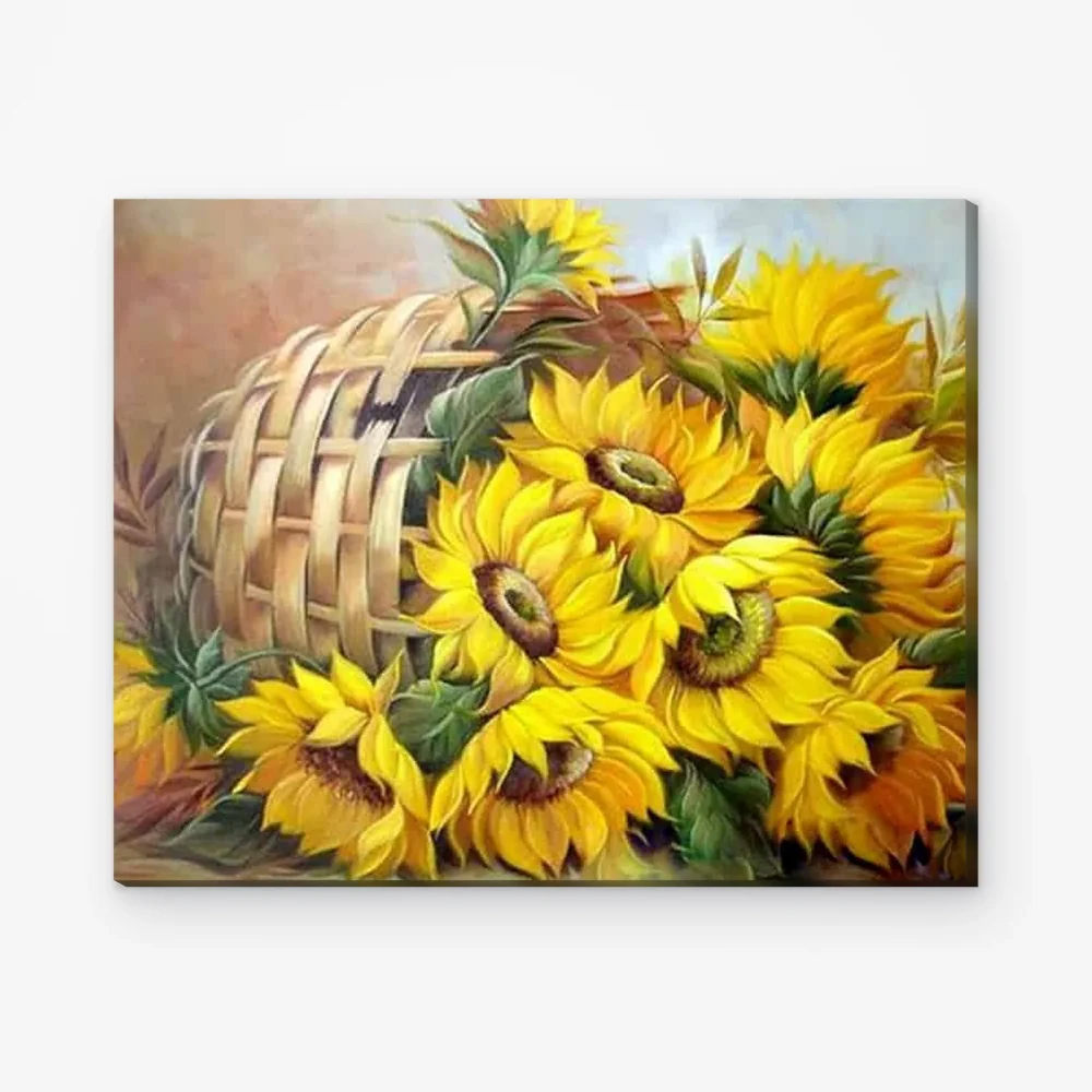 Pintar por Números - Girasoles en cesta