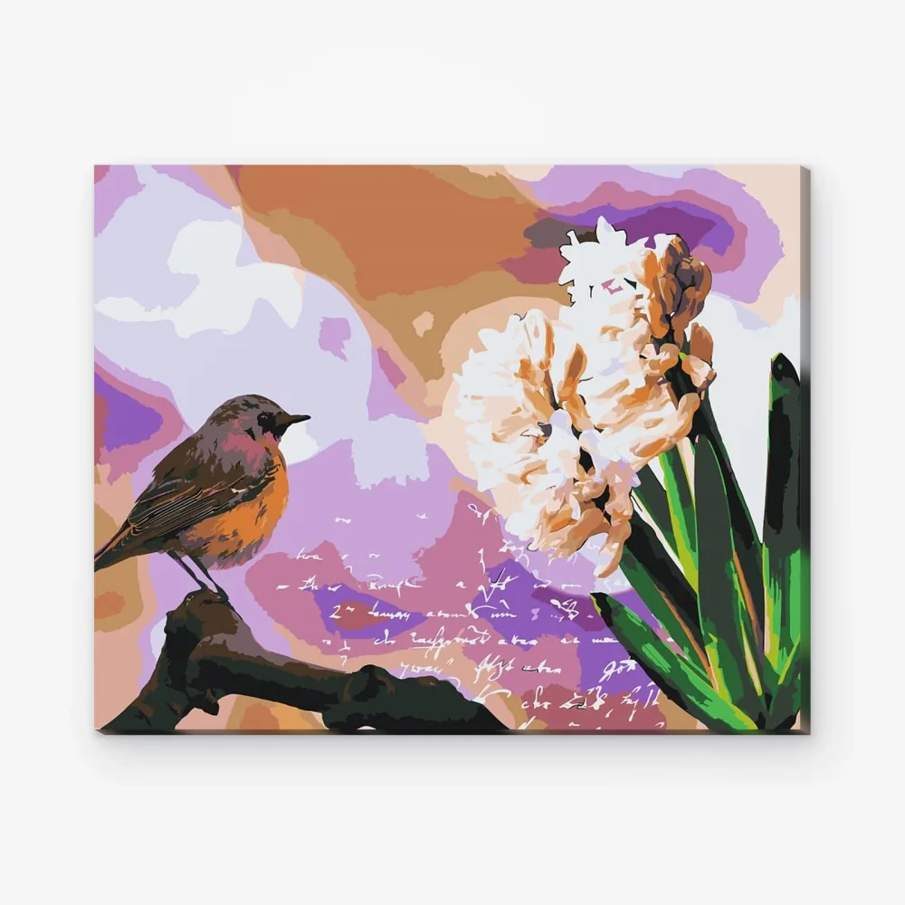 Pintar por Números - Jacinto y pájaro