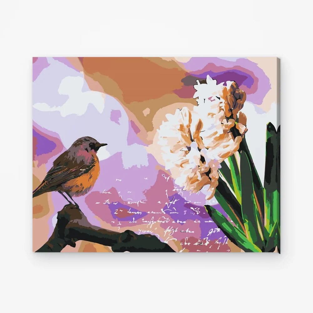 Pintar por Números - Jacinto y pájaro