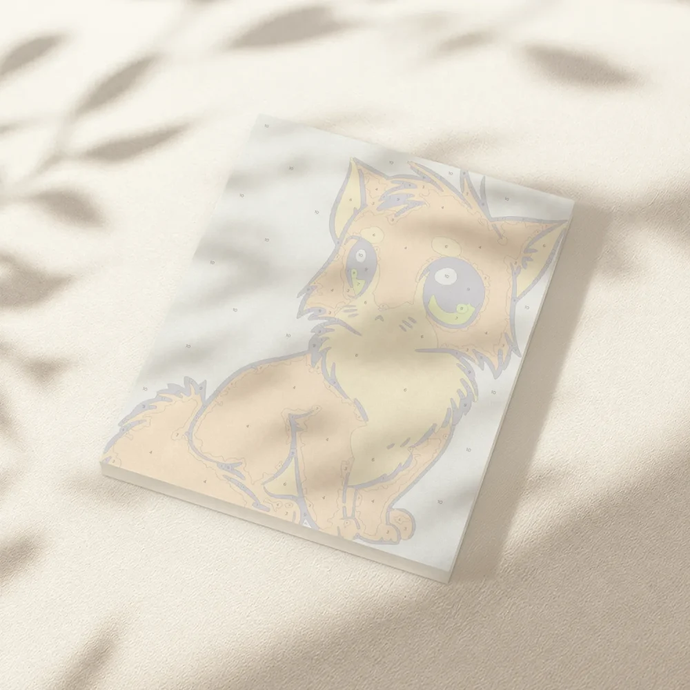Pintar por Números - Lindo gatito naranja