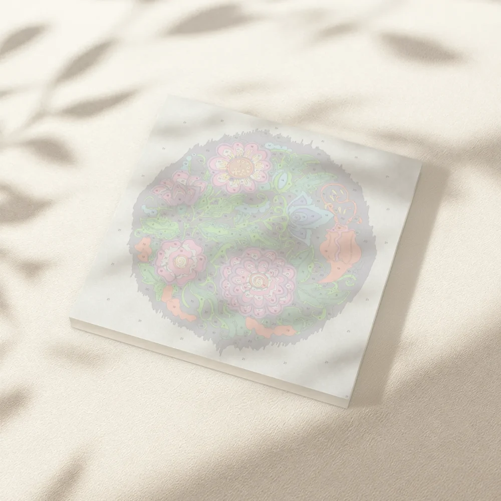 Pintar por Números - Mandala con flores