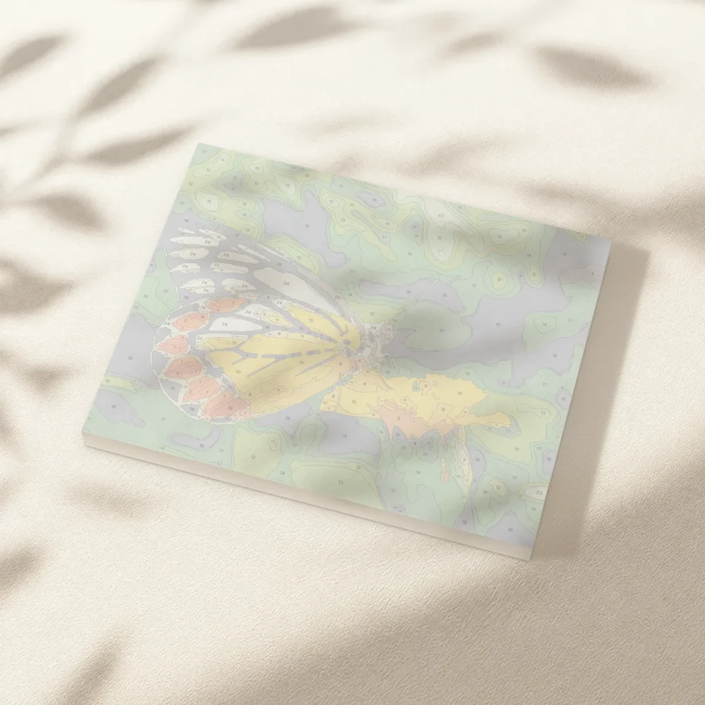 Pintar por Números - Mariposa sobre flor amarilla