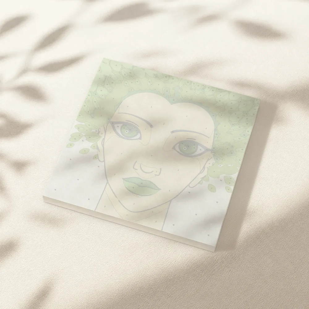 Pintar por Números - Mujer con hojas