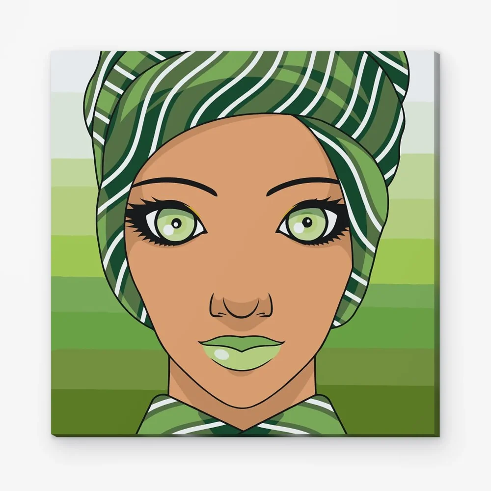 Pintar por Números - Mujer con turbante verde