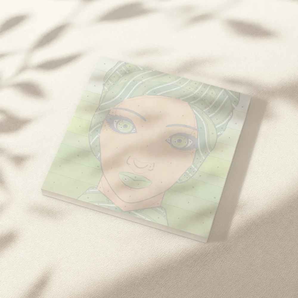 Pintar por Números - Mujer con turbante verde