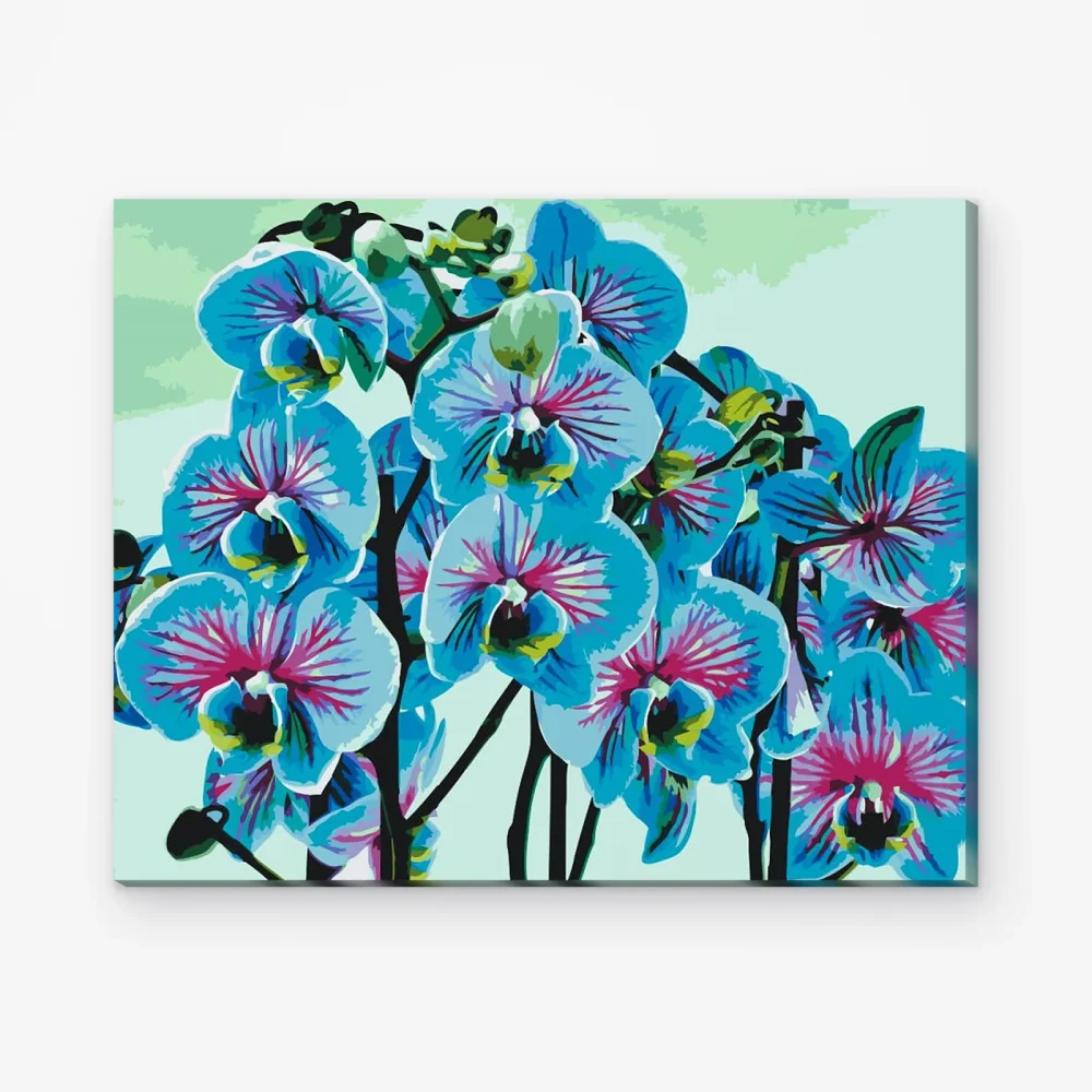 Pintar por Números - Orquídea azul