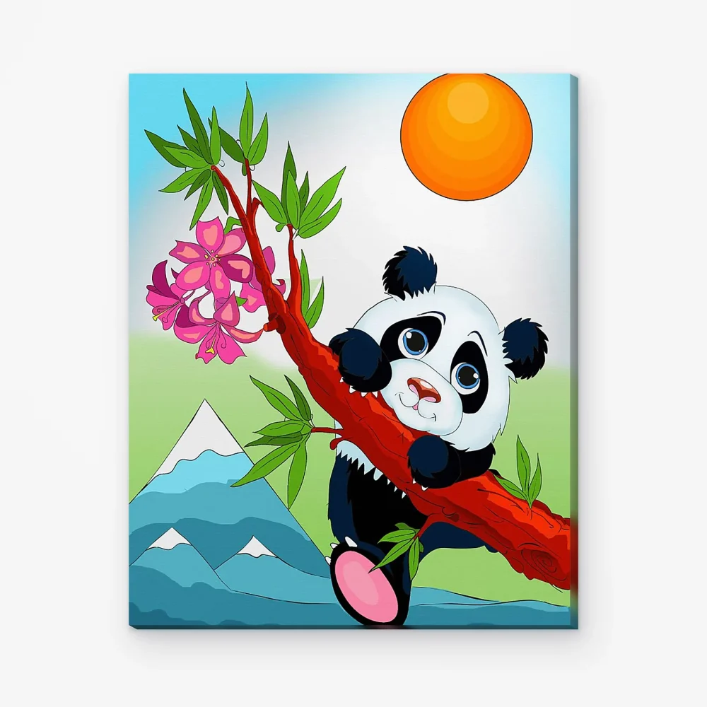 Pintar por Números - Panda travieso