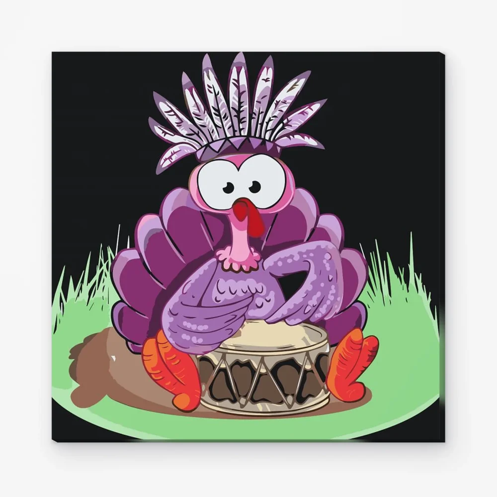 Pintar por Números - Pavo morado