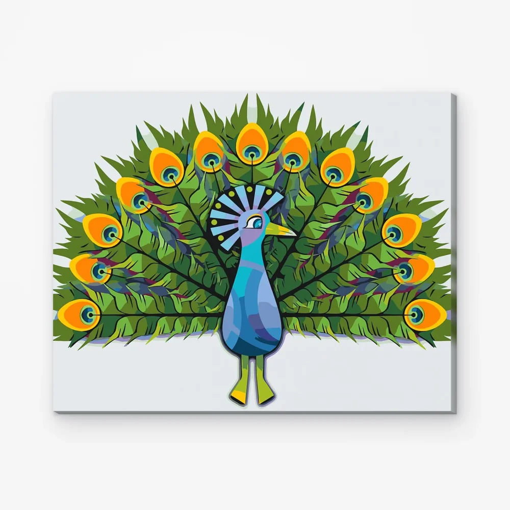 Pintar por Números - Pavo real pintado