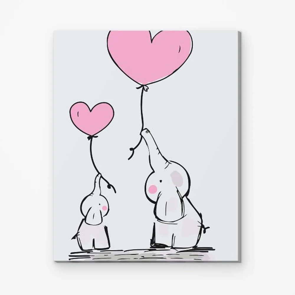 Pintar por Números - Pequeños elefantes