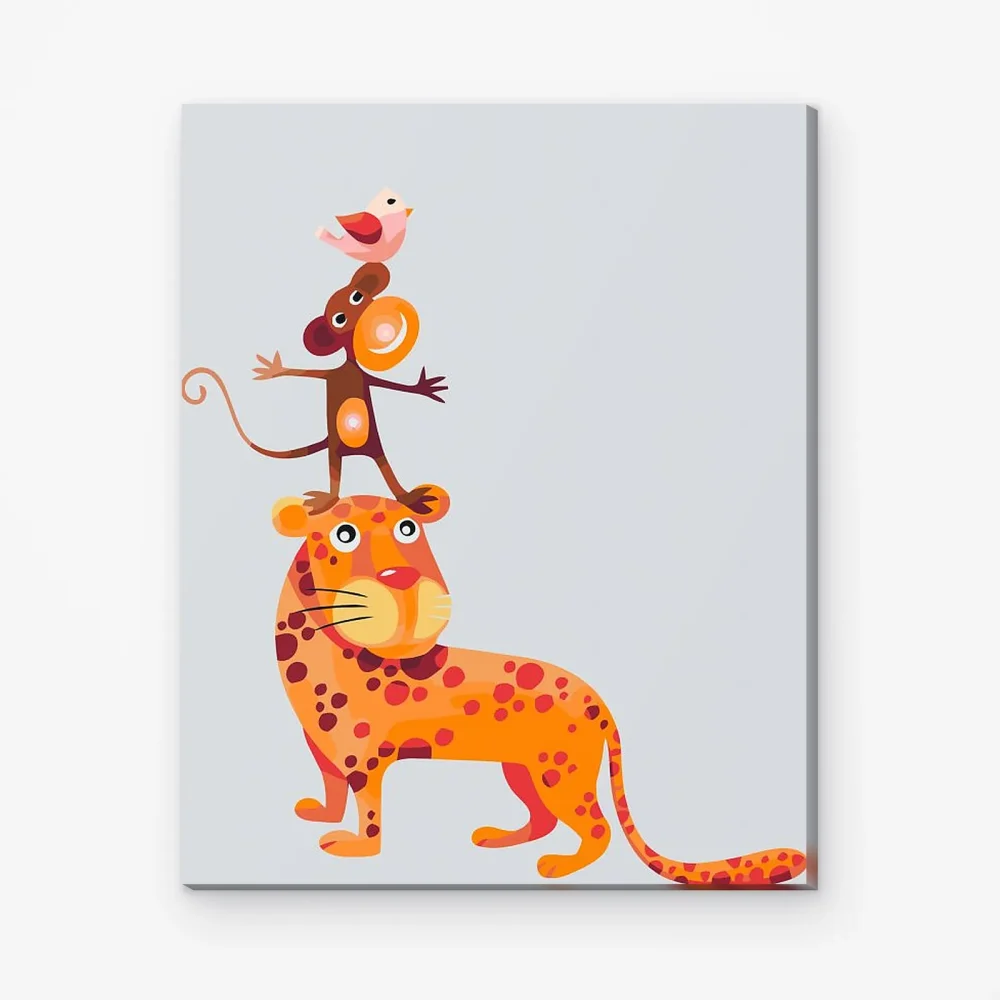 Pintar por Números - Pirámide de animales 2