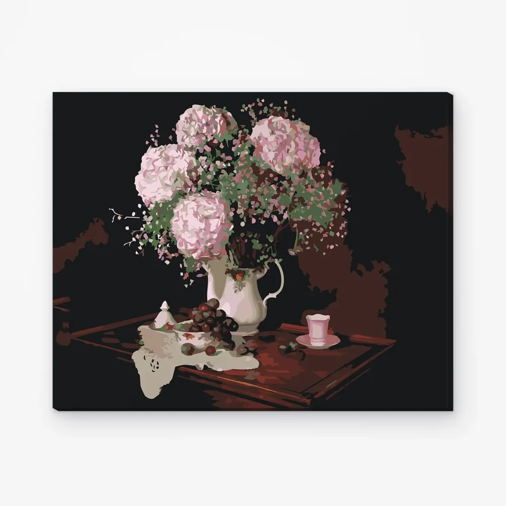 Pintar por Números - Ramo de hortensias