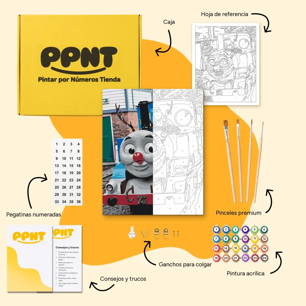 Pintar por Números - Tom el tren