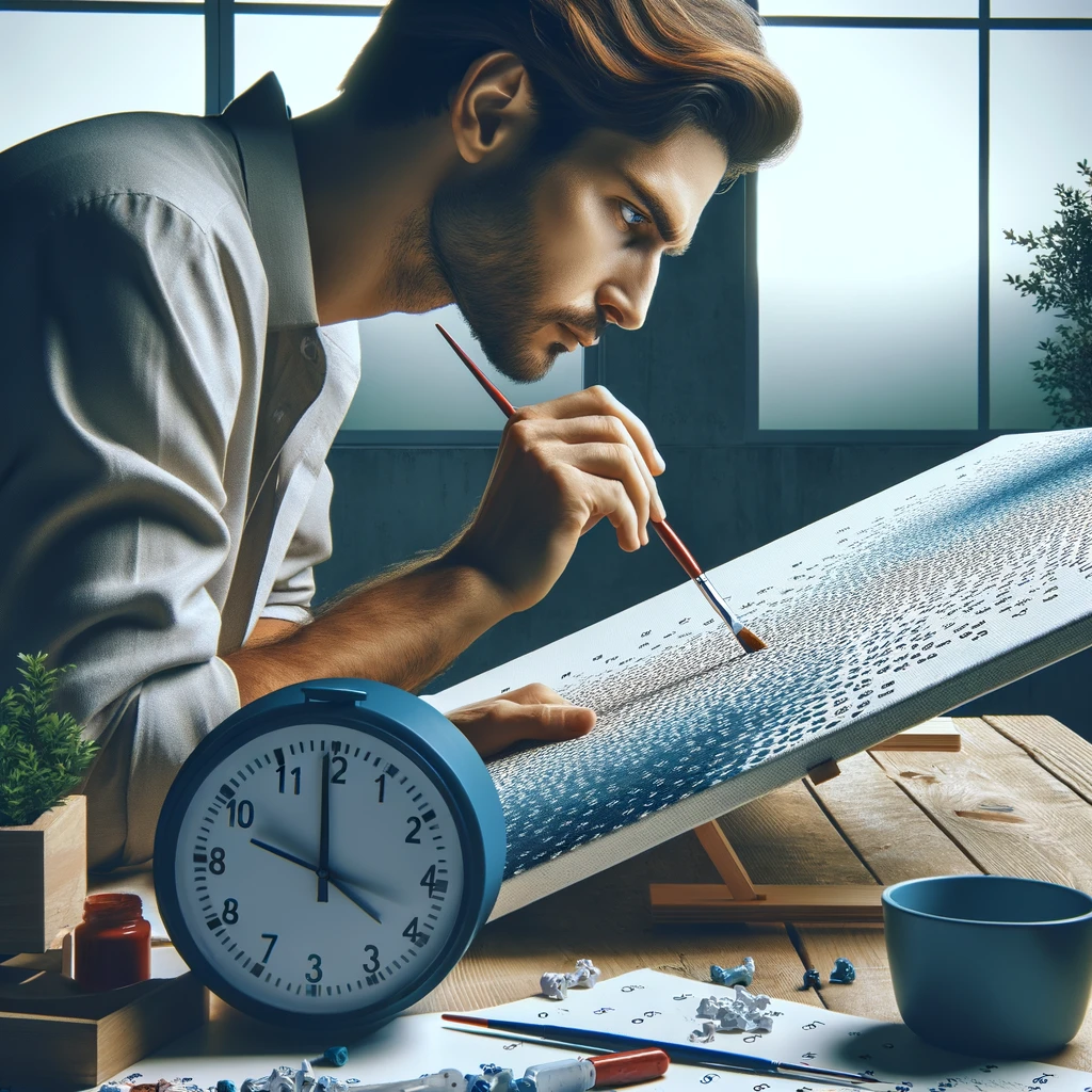 Desafío de mantener la concentración al pintar por números